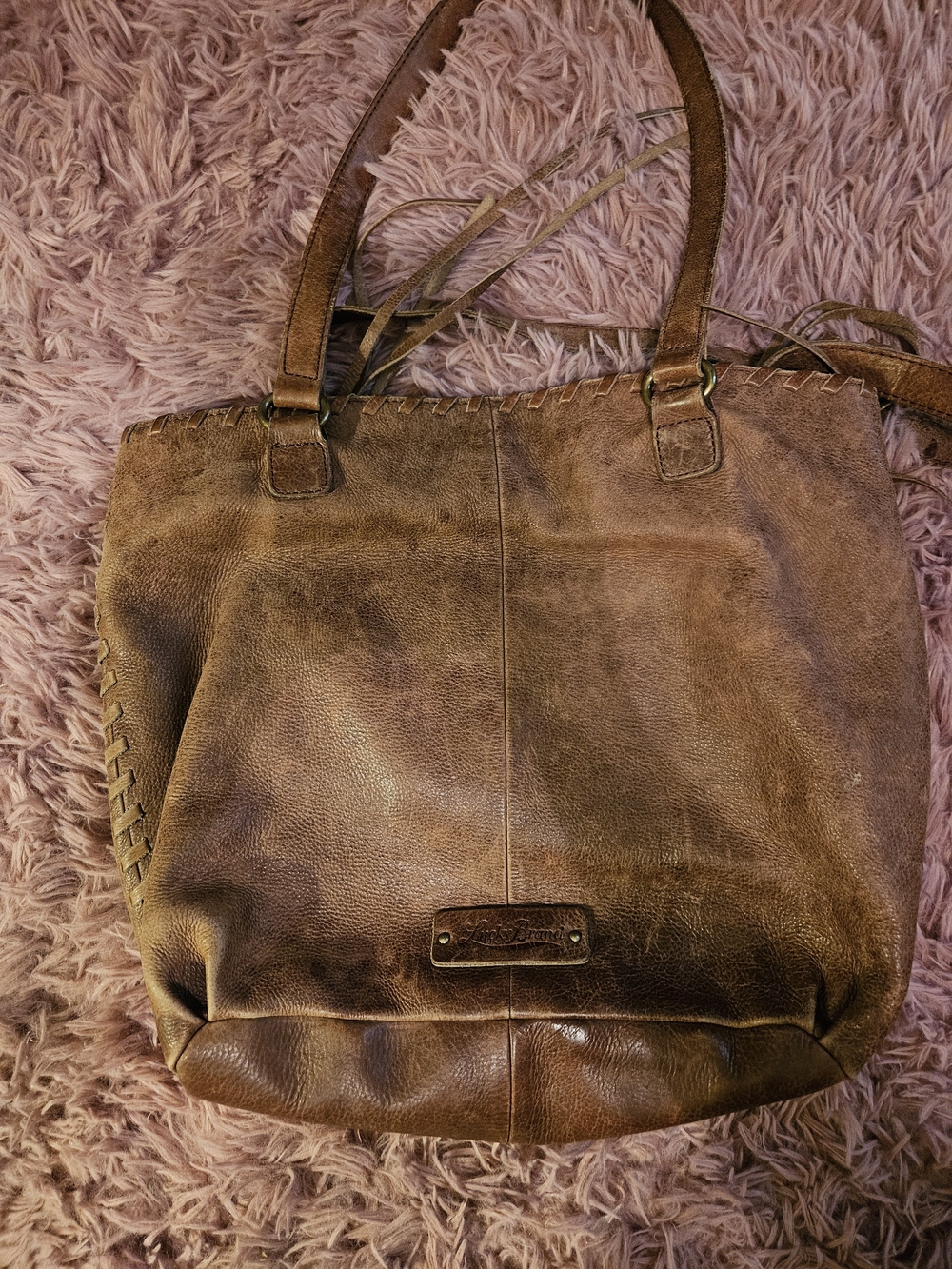 Lucky Brand✨️Vintage Boho Logan Tote-Distressed Brown - Picture 4 of 12